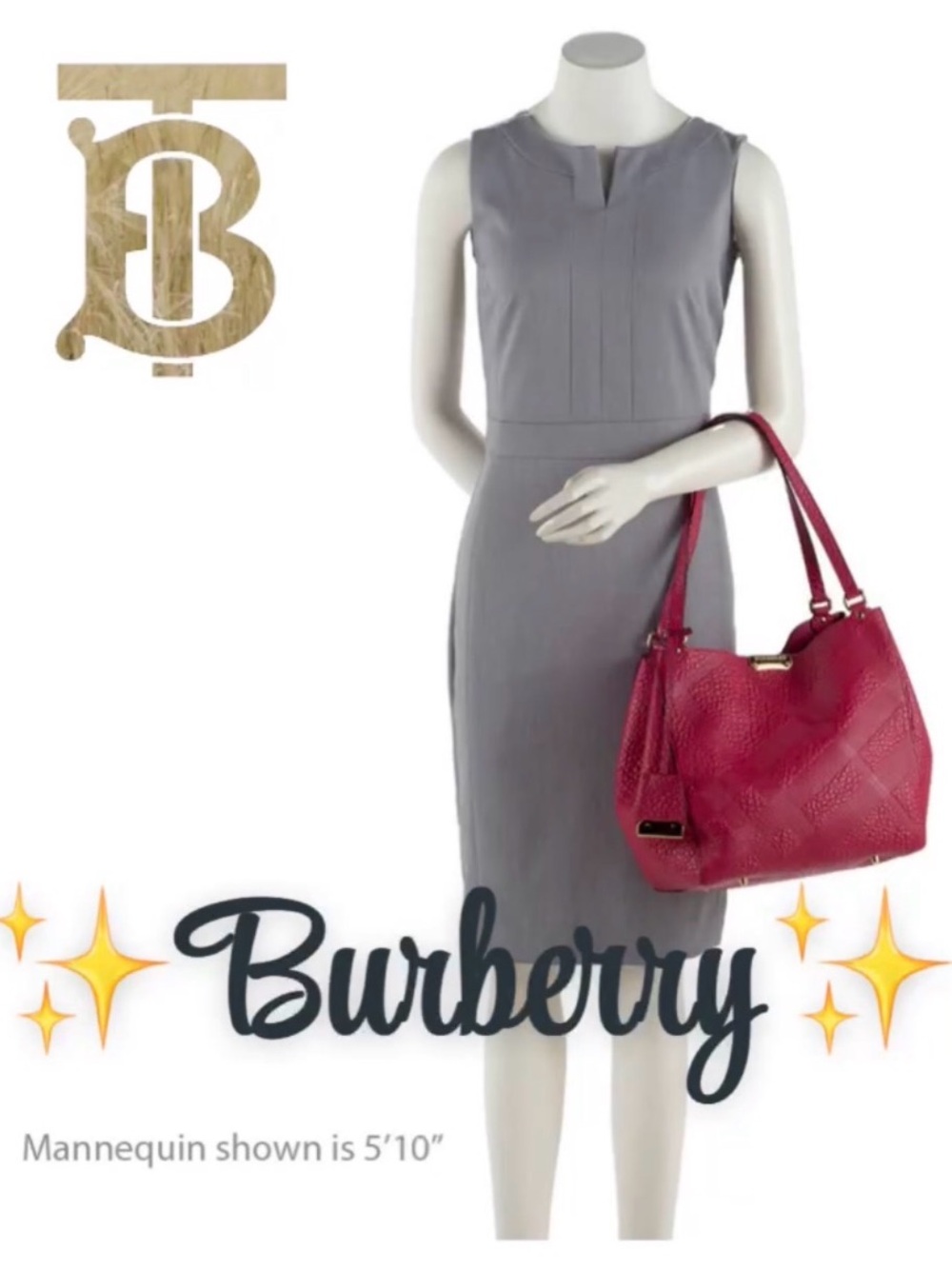 ✨ Burberry Embossed Check Leather Canterbury Hobo Bag✨Great Condition
